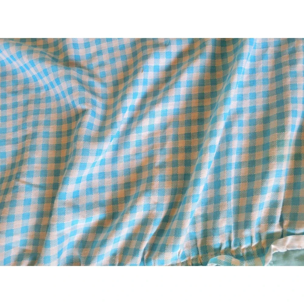 Vintage‎ Holly Hobbie Bedding Sham Pillow Sham Gingham Ruffle Blue Twin